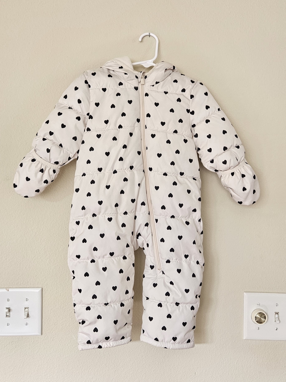 Old Navy Cream Infant Water-Resistant Snowsuit